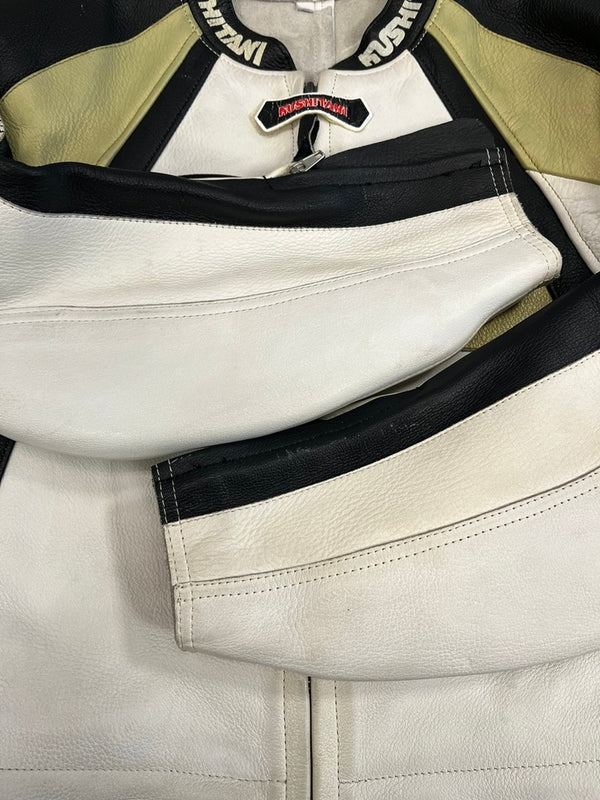 クシタニ KUSHITANI レザージャケット バイカースタイル バイカージャケット レーシングジャケット 白 ジャケット ホワイト 101MT-5226