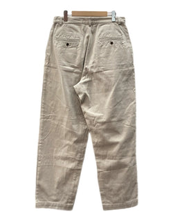 ダブルアールエル RRL 90s CHINO PANTS チノ パンツ ボタンフライ ワーク トラウザーズ 三ツ星タグ USA製 Ralph Lauren 薄茶 無地 チノパン ベージュ 32×31 104MB-346