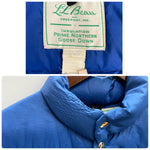 【曜日割引対象外】 エルエルビーン L.L.Bean 70's 筆記体タグ ダウンベスト ベスト ブルー Mサイズ 201MT-4287 VB