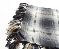 ナンバーナイン NUMBER (N)INE 07AW 宮下期 アーカイブ カシミヤ チェックストール F07-NA016 マフラー・スカーフ メンズマフラー・ストール ブラック 103G-112