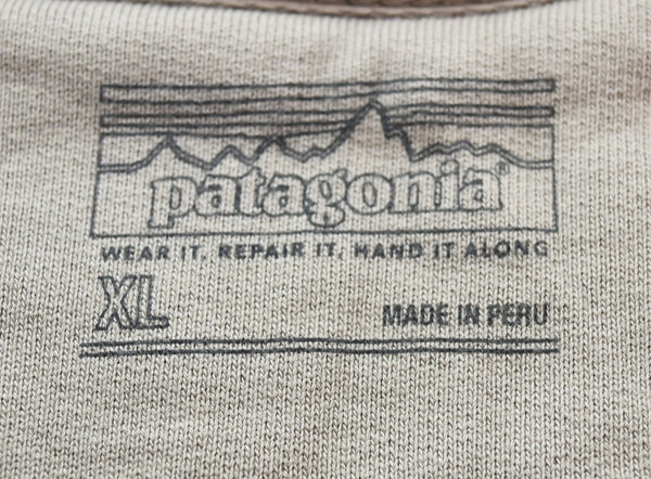 パタゴニア PATAGONIA 25SS スウェット 前V ガゼット ORGANIC COTTON 22765SP25 スウェット ベージュ LLサイズ 103MT-3408