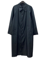 コムデギャルソン COMME des GARCONS HOMME BLACK NYLON LONG COAT ナイロン ロング コート チェスター ボタン アウター ジャケット 黒 HC-10001M ジャケット 無地 ブラック Mサイズ 104MT-1556