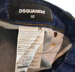 ディースクエアード DSQUARED2 ヴィンテージペイント加工 ストレッチ デニムパンツ 青 S71LB0104 デニム ブルー 52 103MB-169