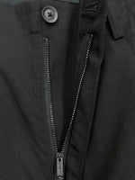 ヨウジヤマモト Yohji Yamamoto POUR HOMME TWO TUCK PANTS 2 タック パンツ シワギャバ ボトムス ジップフライ 黒 無地 HX-P17-100 スラックス ブラック サイズ 2 104MB-248
