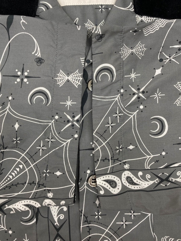 サカイ sacai 20SS × Dr Woo ドクター ウー Bandana Print Shirt バンダナ アロハ プリント シャツ 開襟 半袖 灰 20-02337M サイズ 3 半袖シャツ 総柄 グレー 104MT-1708