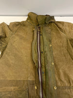 バブアー BARBOUR 90's 90年代 3ワラント GAMEFAIR ゲームフェア ワックス コットン オイルドジャケット ハーフコート VINTAGE ヴィンテージ A123 C36 ジャケット カーキ 101MT-5345