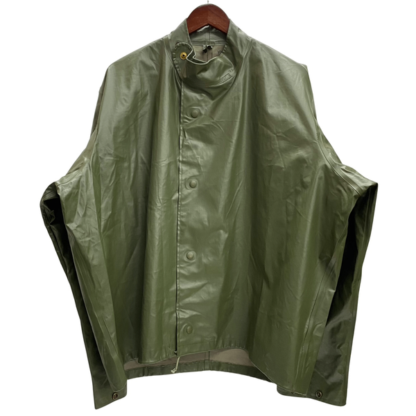 【曜日割引対象外】 ヴィンテージ vintage 60's スウェーデン軍 ラバー PVC レインコート ジャケット グリーン 48-50サイズ 201MT-4574 VB