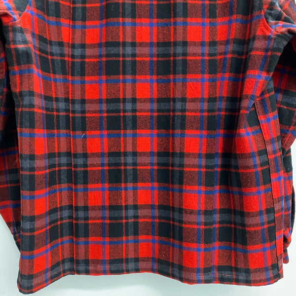 【曜日割引対象外】 ペンドルトン PENDLETON 70's ウール チェックシャツ ボードシャツ ネルシャツ オープンカラー USA製 長袖シャツ レッド XLサイズ 201MT-4773 VB