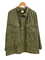 ミリタリー Military 60s 60's U.S.ARMY JUNGLE FATIGUE COAT ジャングル ファティーグ ジャケット 4th リップストップ DSA 101-69-C-1127 ジャケット カーキ Lサイズ 101MT-4438