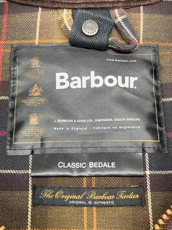 バブアー Barbour CLASSIC BEDALE WAX JACKET ビデイル オイルド ジャケット 裏地チェック 茶 C38/97CM ジャケット ロゴ ブラウン 104MT-1391