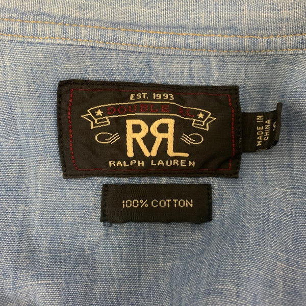 ダブルアールエル RRL デニムシャツ 長袖シャツ ブルー Sサイズ 201MT-4665