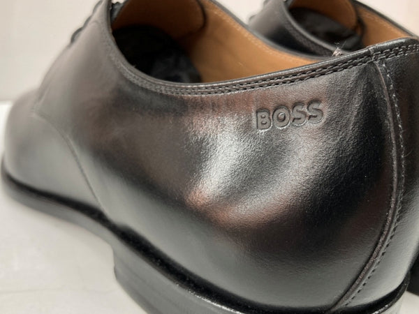 ボス BOSS Lisbon Derby shoes ダービー シューズ レースアップ ビジネス 革靴 シューズ 黒 50470980 001 メンズ靴 ビジネスシューズ ブラック UK 7 104S-878