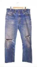 リーバイス Levi's 70s 66前期 505-0217 ボタン裏刻印5 42TALON 平行ステッチ スモールe 脇割り 70's デニム ブルー 36/34 103MB-508