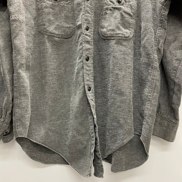 【曜日割引対象外】 ヴィンテージ vintage 40's President ワークシャツ ネルシャツ 長袖シャツ ブラック 16サイズ 201MT-4853 VB