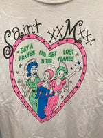 セントマイケル SAINT MICHAEL PINK HEART L/S TEE ピンクハート プリントTシャツ SM-A21-0000-005 Tシャツ ホワイト Mサイズ 101MT-3121