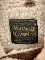 ラングラー Wrangler RANCH COAT ランチ コート 裏ボア コーデュロイ ボタン アウター ジャケット Wrange Coat 茶 ジャケット ロゴ ブラウン Sサイズ 104MT-1715