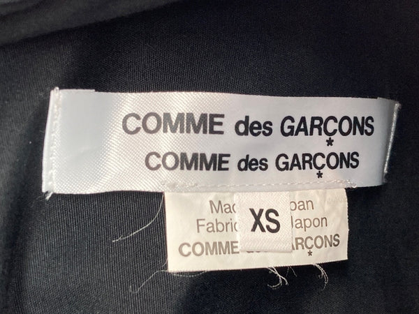 コムデギャルソン COMME des GARCONS コムコム 21SS 2020年製 バックオープン リボン ブラウス SHIRT BLOUSE RIBBON コットン 日本製 BLACK 黒 RG-B006 長袖シャツ 無地 ブラック XSサイズ 104LT-247
