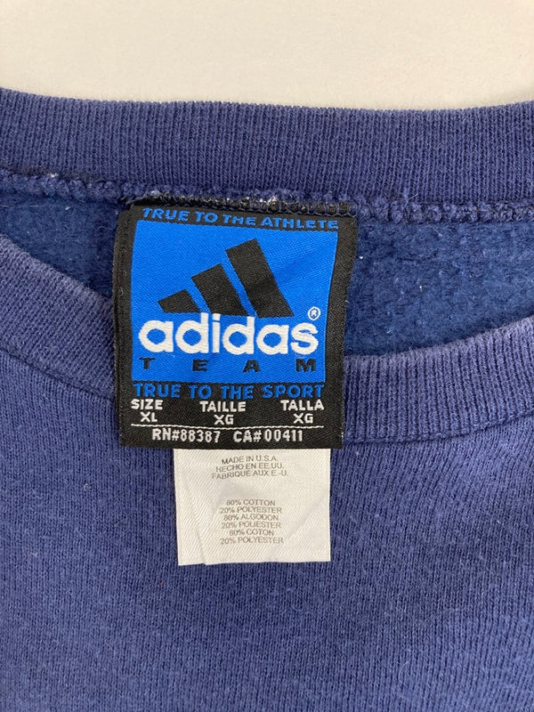 アディダス adidas TEAM 90s ヴィンテージ Vintage 紺 USA製 XL スウェット ネイビー LLサイズ 101MT-3477