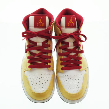 ナイキ NIKE Air Jordan 1 Mid "Beige/Cardinal Red" エアジョーダン 554724-201 メンズ靴 スニーカー ベージュ 27.5cm 103S-935
