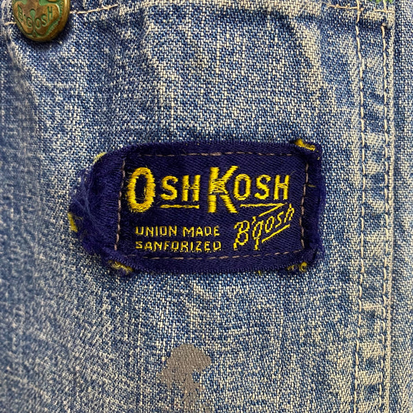 オシュコシュビゴッシュ OSHKOSH B'GOSH ~50's デニムカバーオール 襟コーデュロイ ジャケット ブルー 201MT-3577 VB