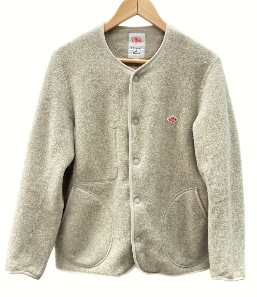 ダントン DANTON 19AW ノーカラー フリース ボアジャケット パイピング 