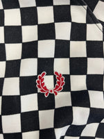 フレッドペリー FRED PERRY トラックジャケット ボンバージャケット 総柄 ブロックチェック J1105 サイズ42 ジャージ ブラック 101MT-4775