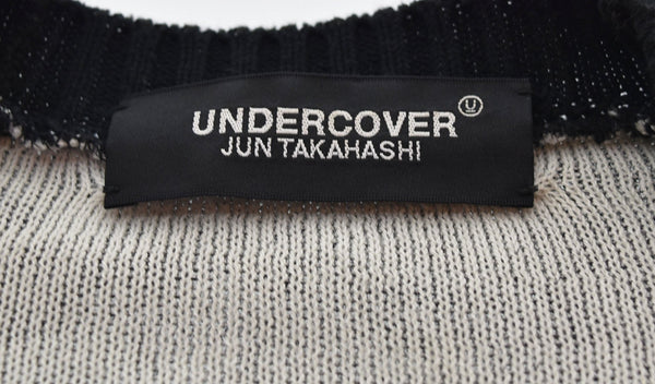 アンダーカバー UNDERCOVER 19SS Bootleg Truth 袖ボーダーJQ カーディガン 黒 UCW4905 2 カーディガン ブラック 103MT-1982