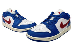ナイキ NIKE 23年製 WMNS AIR JORDAN 1 LOW エア ジョーダン ロー AJ1 ジャンプマン シューズ 白 青 DC0774-416 メンズ靴 スニーカー ブルー 28.5cm 104S-1059