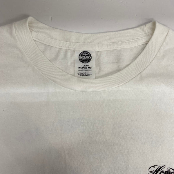 東京インディアンズ TOKYO INDIANS Motorcycle Club L/S Tee ロンT ホワイト XLサイズ 201MT-4405
