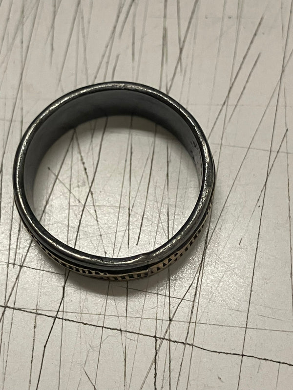 INDIAN JEWELRY ブルースモーガン Bruce Morgan ナバホ族 Navajo スタンプワーク コンビ メンズジュエリー・アクセサリー インディアンジュエリー 指輪・リング シルバー 101goods-193