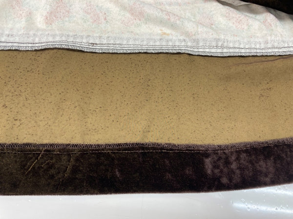 コムデギャルソン COMME des GARCONS タオ tao 2009年製 パリコレ コレクション着用 ベロア ウエストゴム ポケット付 ギンガムチェック エスニック柄 日本製 ブラウン系 3D-S032 スカート 花・植物 マルチカラー XSサイズ 104LB-44