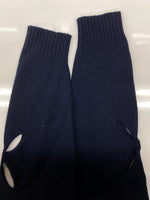 ステファンクック STEFAN COOKE SLASHED SWEATER スラッシュド セーター ニット カッティング 薄手 紺 セーター 無地 ネイビー Mサイズ 104MT-2290