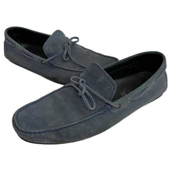 トッズ TOD'S ゴンミーニ Gommino メンズ靴 モカシン ブルー 28.5cmサイズ 201-shoes1432