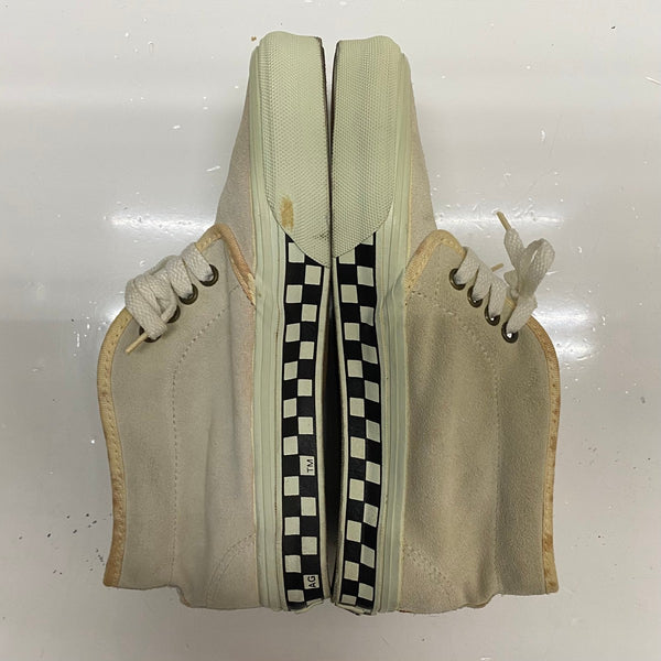 【曜日割引対象外】 ヴァンズ VANS 90's チャッカブーツ ホワイトスエード チェッカー USA製 メンズ靴 スニーカー ホワイト 26cmサイズ 201-shoes1437 VB