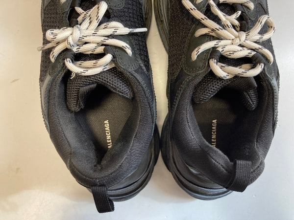 バレンシアガ BALENCIAGA Triple S トリプルS ダメージ加工 エイジング加工  黒 メンズ靴 スニーカー ブラック 28.5cm 101-shoes1798