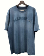 メゾン マルジェラ Maison Margiela Flocky Logo Print T-Shirt フロッキー ロゴ プリント シャツ オーバーダイ クルーネック 青 S50GC0685 S23883 Tシャツ ロゴ ブルー Mサイズ 104MT-647