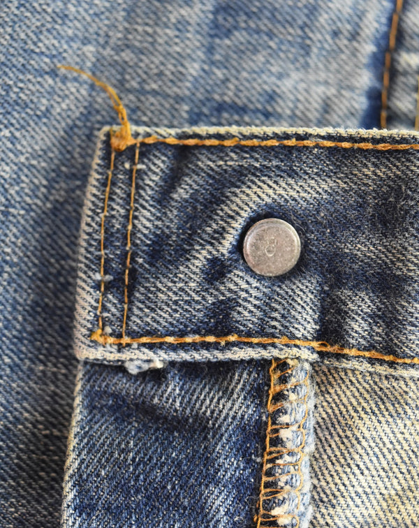 リーバイス Levi's 70s 505-0217 66前期 ボタン裏8 42TALON 70's 66single デニム ブルー 103MB-588