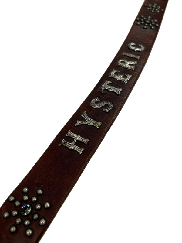 ヒステリックグラマー HYSTERIC GLAMOUR OLD STUD HANDMADE スタッズベルト ロゴ ベルト・サスペンダー メンズベルト ブラウン 101goods-169