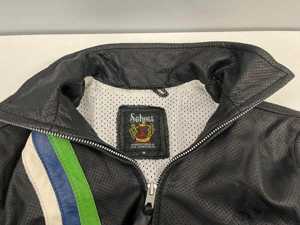 ショット SCHOTT CLASSIC RACER クラシックレーサー シングルライダース パンチングレザー 牛革 3191004 ジャケット ブラック Mサイズ 101MT-5363