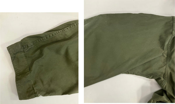 ミリタリー military 70's 70年代 US ARMY 米軍 実物 M-65 フィッシュテールパーカー モッズコート ブラスジッパー シェル フード VINTAGE ヴィンテージ MEDIUM-REGULAR コート カーキ 101MT-4901