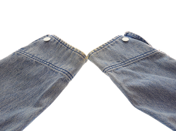 ラルフローレン RalphLauren 80s 90s 白タグ デニムトラッカージャケット 4つポケット 80's 90's ジャケット ブルー Lサイズ 103MT-3559