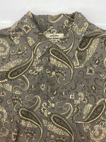 ラルフローレン RalphLauren POLO JEANS PAISLEY OPEN COLOR SHIRT ペイズリー オープン カラー シャツ インパクト21 アロハ 開襟 半袖 灰 半袖シャツ 総柄 マルチカラー Lサイズ 104MT-2352