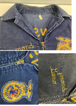 ヴィンテージ vintage 60's 60年代 FFAジャケット ファーマーズジャケット KANSAS LINN TALON ZIP 刺繍 - ジャケット ネイビー 101MT-4176