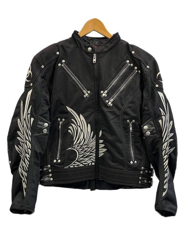 ニコクドウ 弐黒堂 ライドジャケット 刺繍 バイカー バイク ジャケット ブラック Lサイズ 101MT-5394