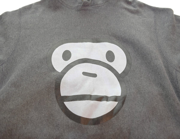 アベイシングエイプ A BATHING APE   MILO プリント パーカー スウェットシャツ パーカ グレー Lサイズ 103MT-3154