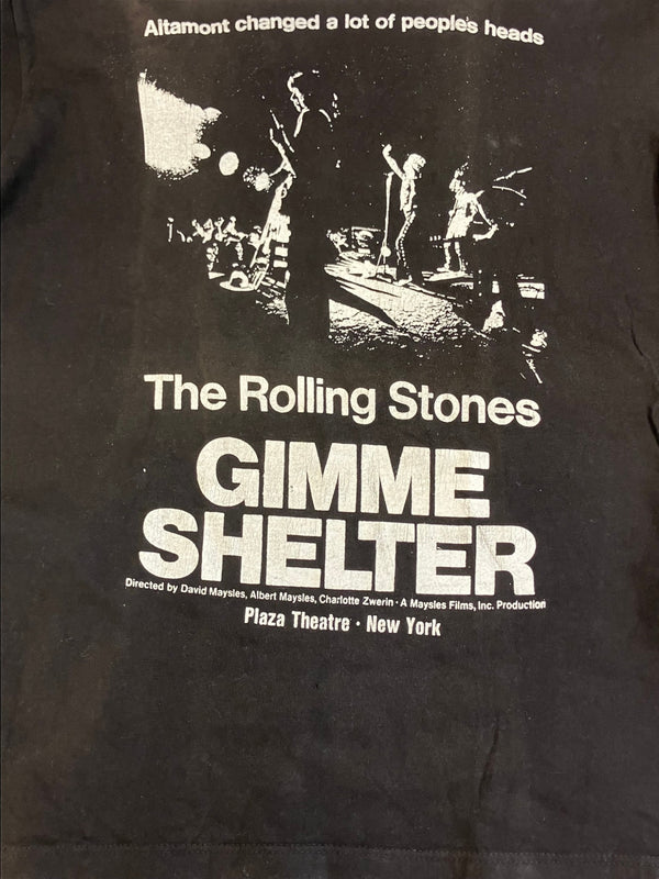 バンド band 90's 90年代 Hanes The Rolling Stones GIMME SHELTER ローリングストーンズ プロモ ヴィンテージ Vintage　 Tシャツ ブラック Sサイズ 101MT-3914
