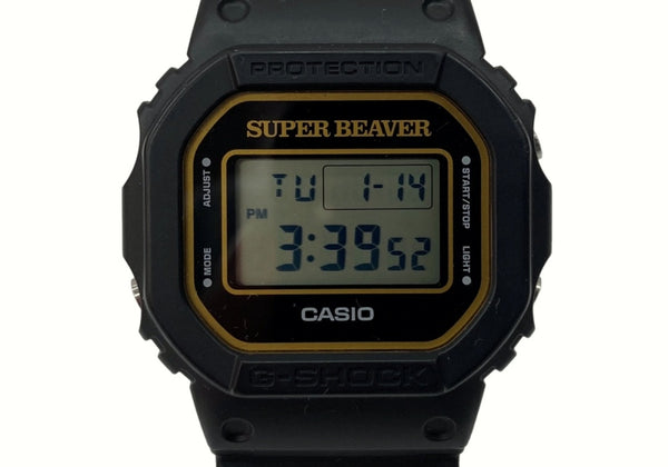 ジーショック G-SHOCK × SUPER BEAVER スーパー ビーバー CASIO カシオ 40周年 20気圧防水 耐衝撃構造 バンド 黒 DW-5600 メンズ腕時計ブラック 104watch-2