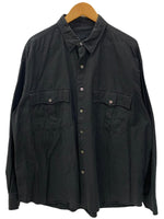 ポータークラシック PORTER CLASSIC 長袖シャツ 無地 ブラック XLサイズ 201MT-3794