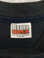 ヴィンテージ vintage 70s 80s Harley Davidson ハーレー ダビッドソン S/S TEE 半袖 Tシャツ Hanes モーターサイクル 両面プリント 黒 L 42-44 Tシャツ プリント ブラック 104MT-1190