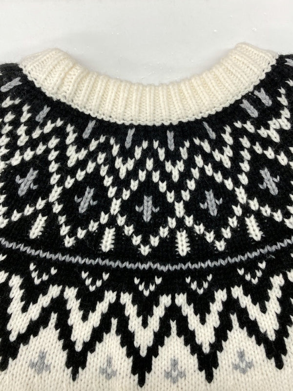 ウィンダンシー WIND AND SEA 22AW NORDIC SWEATER ノルディック 厚手 ニット クルーネック 総柄 IVORY アイボリー WDS-O-WKN-23-Q2-KN-03 XL セーター ロゴ ベージュ 104MT-640